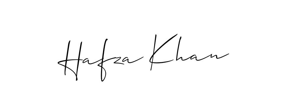 if you are searching for the best signature style for your name Hafza Khan. so please give up your signature search. here we have designed multiple signature styles  using Allison_Script. Hafza Khan signature style 2 images and pictures png