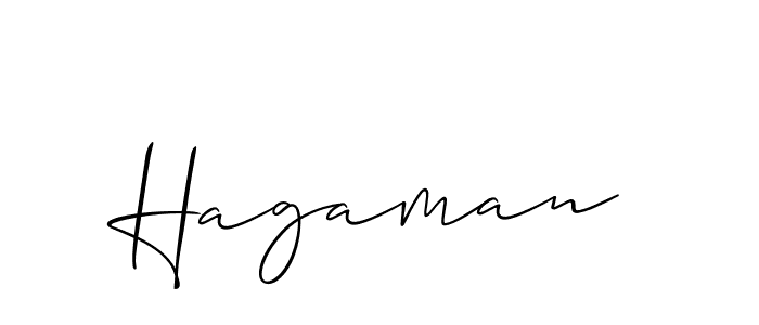 Also we have Hagaman name is the best signature style. Create professional handwritten signature collection using Allison_Script autograph style. Hagaman signature style 2 images and pictures png