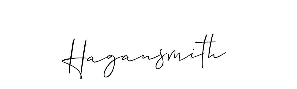 Hagansmith stylish signature style. Best Handwritten Sign (Allison_Script) for my name. Handwritten Signature Collection Ideas for my name Hagansmith. Hagansmith signature style 2 images and pictures png