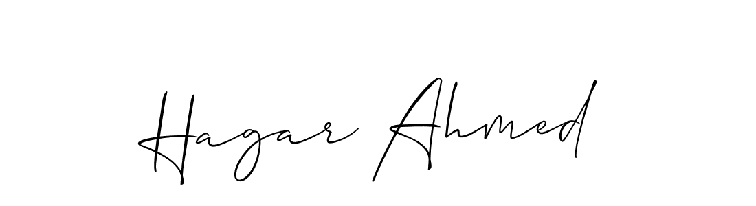 Similarly Allison_Script is the best handwritten signature design. Signature creator online .You can use it as an online autograph creator for name Hagar Ahmed. Hagar Ahmed signature style 2 images and pictures png