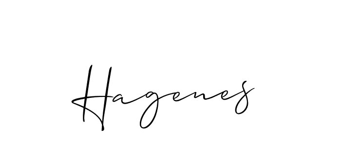 You should practise on your own different ways (Allison_Script) to write your name (Hagenes) in signature. don't let someone else do it for you. Hagenes signature style 2 images and pictures png