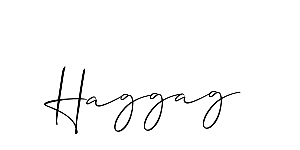 Haggag stylish signature style. Best Handwritten Sign (Allison_Script) for my name. Handwritten Signature Collection Ideas for my name Haggag. Haggag signature style 2 images and pictures png