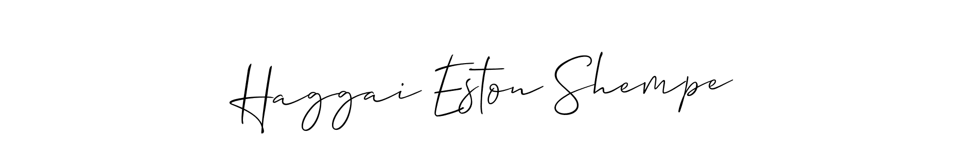 Check out images of Autograph of Haggai Eston Shempe name. Actor Haggai Eston Shempe Signature Style. Allison_Script is a professional sign style online. Haggai Eston Shempe signature style 2 images and pictures png