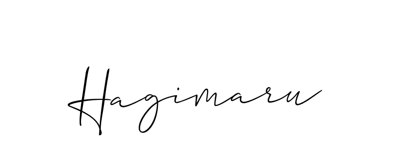 Use a signature maker to create a handwritten signature online. With this signature software, you can design (Allison_Script) your own signature for name Hagimaru. Hagimaru signature style 2 images and pictures png