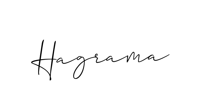 Use a signature maker to create a handwritten signature online. With this signature software, you can design (Allison_Script) your own signature for name Hagrama. Hagrama signature style 2 images and pictures png