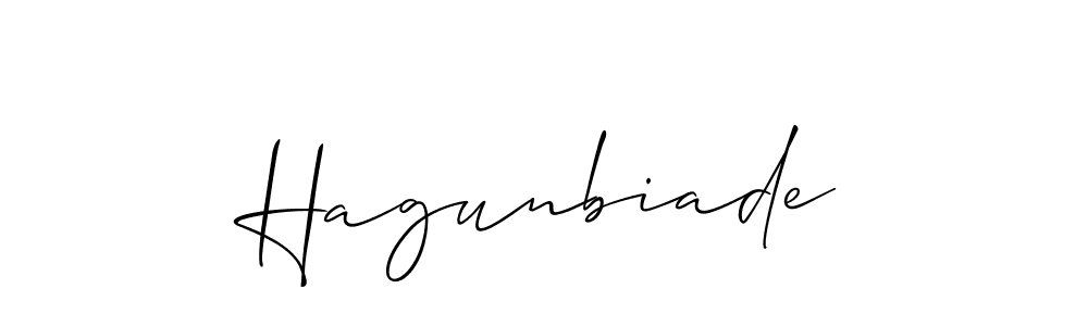 Make a short Hagunbiade signature style. Manage your documents anywhere anytime using Allison_Script. Create and add eSignatures, submit forms, share and send files easily. Hagunbiade signature style 2 images and pictures png