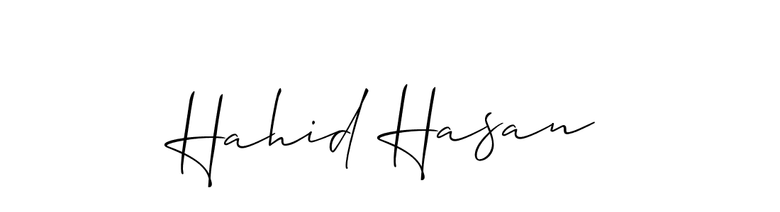 Also You can easily find your signature by using the search form. We will create Hahid Hasan name handwritten signature images for you free of cost using Allison_Script sign style. Hahid Hasan signature style 2 images and pictures png