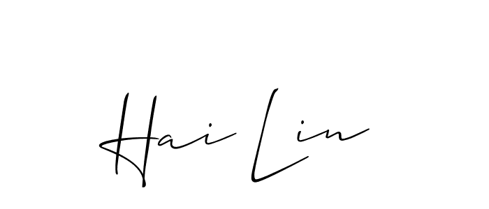 Also we have Hai Lin name is the best signature style. Create professional handwritten signature collection using Allison_Script autograph style. Hai Lin signature style 2 images and pictures png