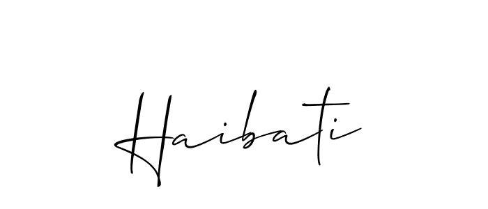 How to Draw Haibati signature style? Allison_Script is a latest design signature styles for name Haibati. Haibati signature style 2 images and pictures png