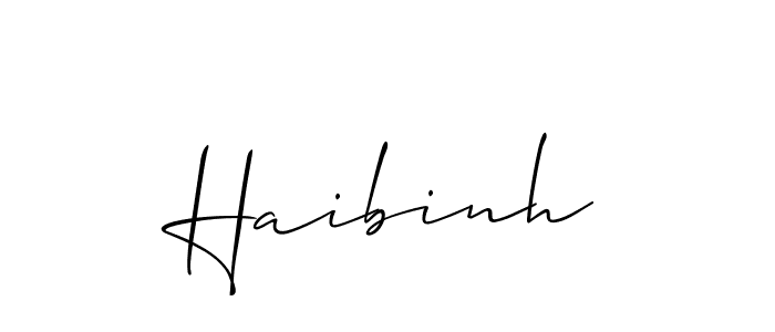 Haibinh stylish signature style. Best Handwritten Sign (Allison_Script) for my name. Handwritten Signature Collection Ideas for my name Haibinh. Haibinh signature style 2 images and pictures png