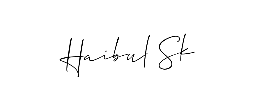 You should practise on your own different ways (Allison_Script) to write your name (Haibul Sk) in signature. don't let someone else do it for you. Haibul Sk signature style 2 images and pictures png