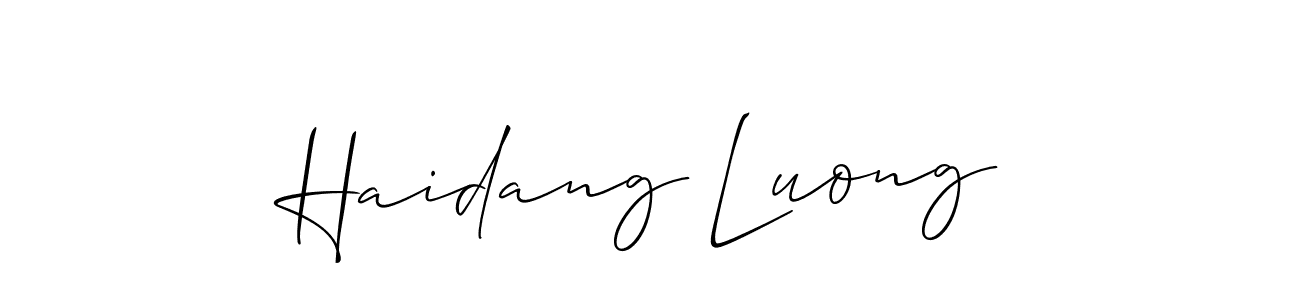 Make a short Haidang Luong signature style. Manage your documents anywhere anytime using Allison_Script. Create and add eSignatures, submit forms, share and send files easily. Haidang Luong signature style 2 images and pictures png