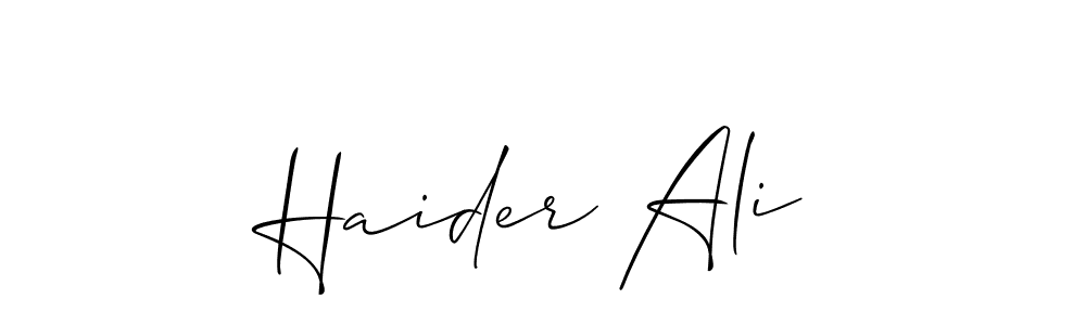 Haider Ali stylish signature style. Best Handwritten Sign (Allison_Script) for my name. Handwritten Signature Collection Ideas for my name Haider Ali. Haider Ali signature style 2 images and pictures png
