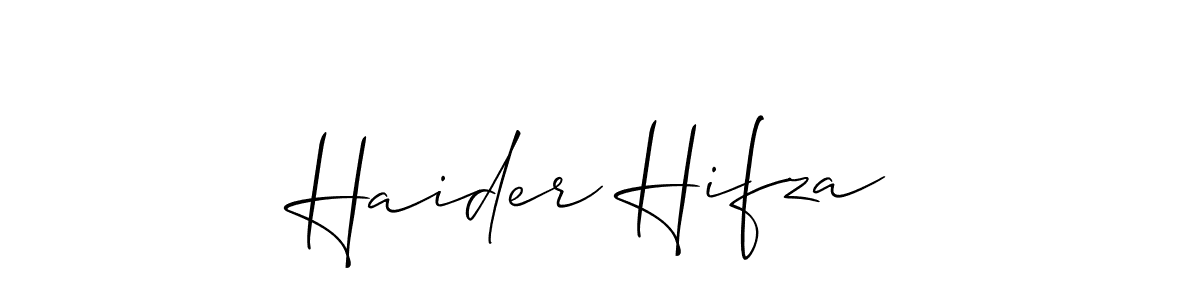 How to Draw Haider Hifza signature style? Allison_Script is a latest design signature styles for name Haider Hifza. Haider Hifza signature style 2 images and pictures png