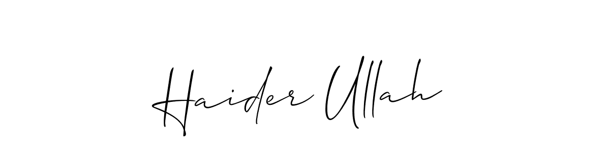 How to Draw Haider Ullah signature style? Allison_Script is a latest design signature styles for name Haider Ullah. Haider Ullah signature style 2 images and pictures png