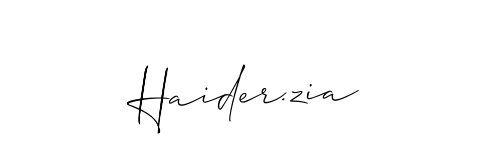 Design your own signature with our free online signature maker. With this signature software, you can create a handwritten (Allison_Script) signature for name Haider.zia. Haider.zia signature style 2 images and pictures png