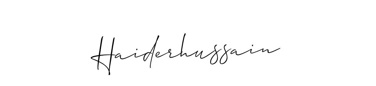 Also we have Haiderhussain name is the best signature style. Create professional handwritten signature collection using Allison_Script autograph style. Haiderhussain signature style 2 images and pictures png