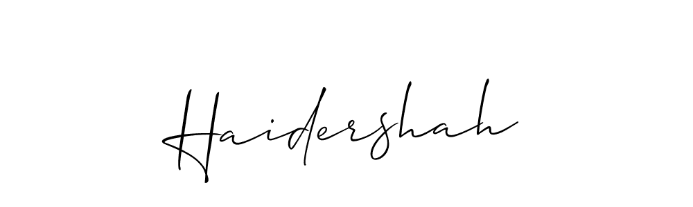 Design your own signature with our free online signature maker. With this signature software, you can create a handwritten (Allison_Script) signature for name Haidershah. Haidershah signature style 2 images and pictures png