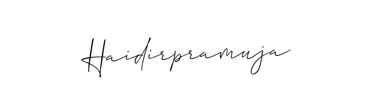Best and Professional Signature Style for Haidirpramuja. Allison_Script Best Signature Style Collection. Haidirpramuja signature style 2 images and pictures png
