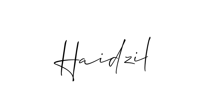 How to Draw Haidzil signature style? Allison_Script is a latest design signature styles for name Haidzil. Haidzil signature style 2 images and pictures png