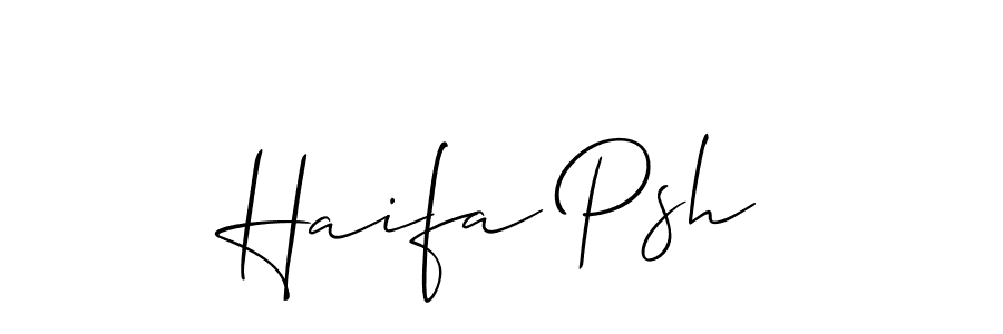 Here are the top 10 professional signature styles for the name Haifa Psh. These are the best autograph styles you can use for your name. Haifa Psh signature style 2 images and pictures png