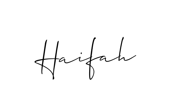 It looks lik you need a new signature style for name Haifah. Design unique handwritten (Allison_Script) signature with our free signature maker in just a few clicks. Haifah signature style 2 images and pictures png