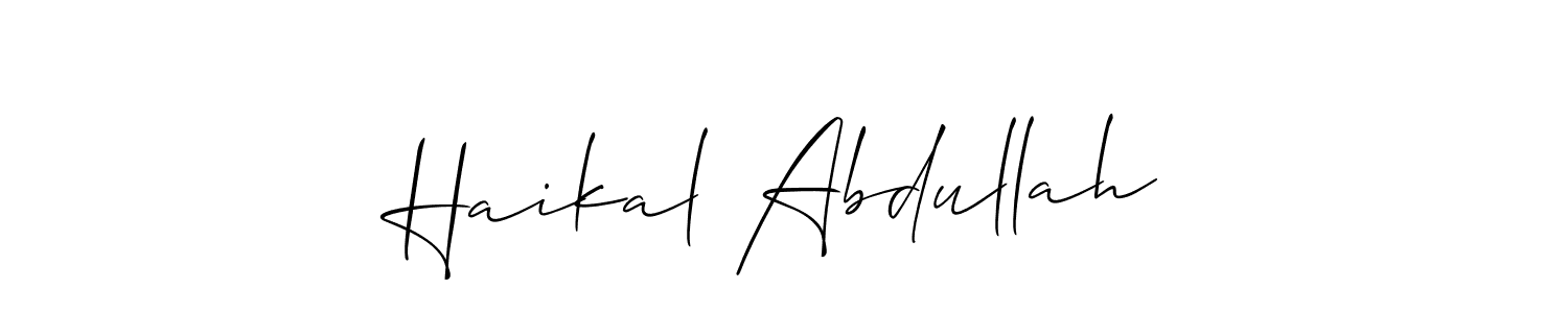 Make a beautiful signature design for name Haikal Abdullah. Use this online signature maker to create a handwritten signature for free. Haikal Abdullah signature style 2 images and pictures png