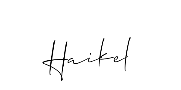 Once you've used our free online signature maker to create your best signature Allison_Script style, it's time to enjoy all of the benefits that Haikel name signing documents. Haikel signature style 2 images and pictures png