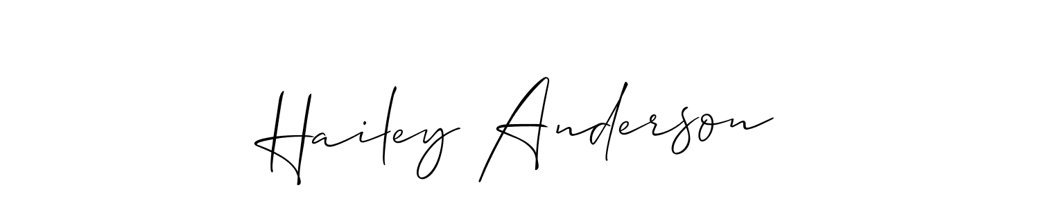 How to make Hailey Anderson name signature. Use Allison_Script style for creating short signs online. This is the latest handwritten sign. Hailey Anderson signature style 2 images and pictures png