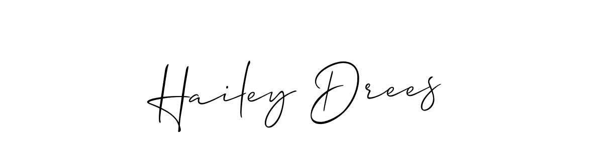 Allison_Script is a professional signature style that is perfect for those who want to add a touch of class to their signature. It is also a great choice for those who want to make their signature more unique. Get Hailey Drees name to fancy signature for free. Hailey Drees signature style 2 images and pictures png