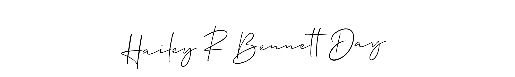 This is the best signature style for the Hailey R Bennett Day name. Also you like these signature font (Allison_Script). Mix name signature. Hailey R Bennett Day signature style 2 images and pictures png