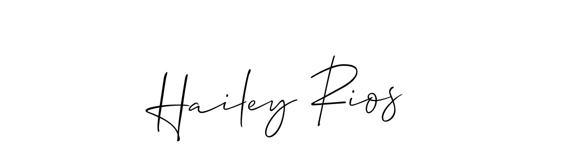 Similarly Allison_Script is the best handwritten signature design. Signature creator online .You can use it as an online autograph creator for name Hailey Rios. Hailey Rios signature style 2 images and pictures png