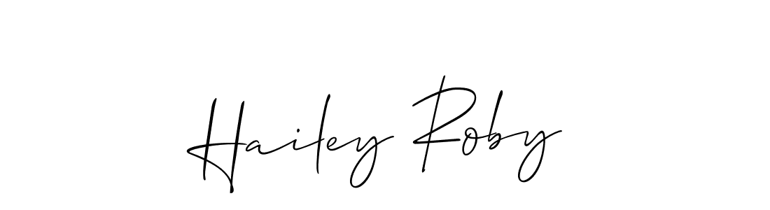 Similarly Allison_Script is the best handwritten signature design. Signature creator online .You can use it as an online autograph creator for name Hailey Roby. Hailey Roby signature style 2 images and pictures png