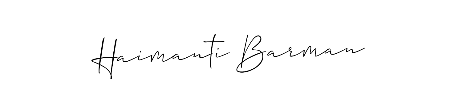 if you are searching for the best signature style for your name Haimanti Barman. so please give up your signature search. here we have designed multiple signature styles  using Allison_Script. Haimanti Barman signature style 2 images and pictures png