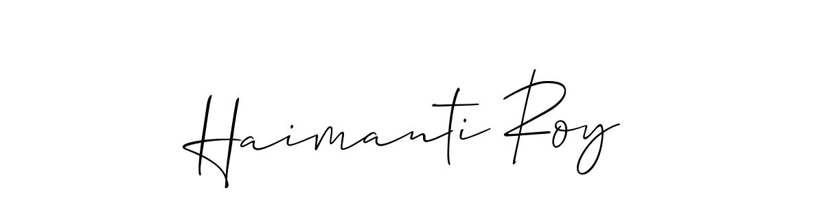 How to make Haimanti Roy signature? Allison_Script is a professional autograph style. Create handwritten signature for Haimanti Roy name. Haimanti Roy signature style 2 images and pictures png