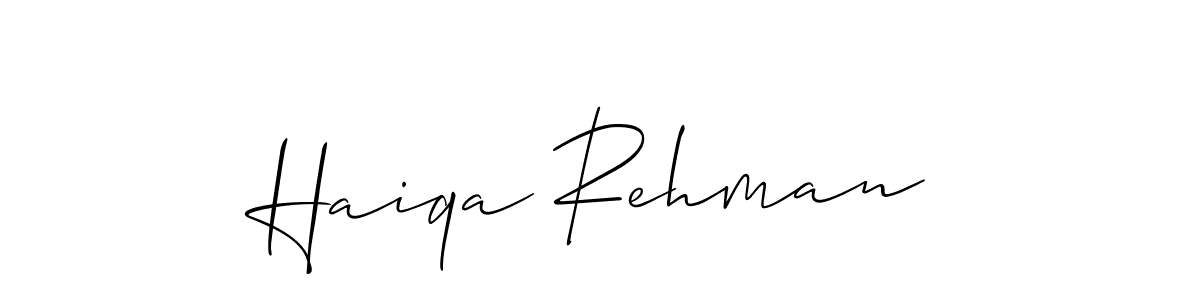 Make a short Haiqa Rehman signature style. Manage your documents anywhere anytime using Allison_Script. Create and add eSignatures, submit forms, share and send files easily. Haiqa Rehman signature style 2 images and pictures png