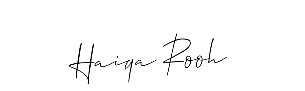 Similarly Allison_Script is the best handwritten signature design. Signature creator online .You can use it as an online autograph creator for name Haiqa Rooh. Haiqa Rooh signature style 2 images and pictures png