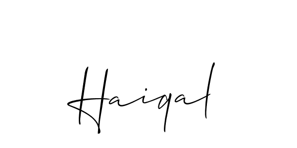 How to make Haiqal name signature. Use Allison_Script style for creating short signs online. This is the latest handwritten sign. Haiqal signature style 2 images and pictures png