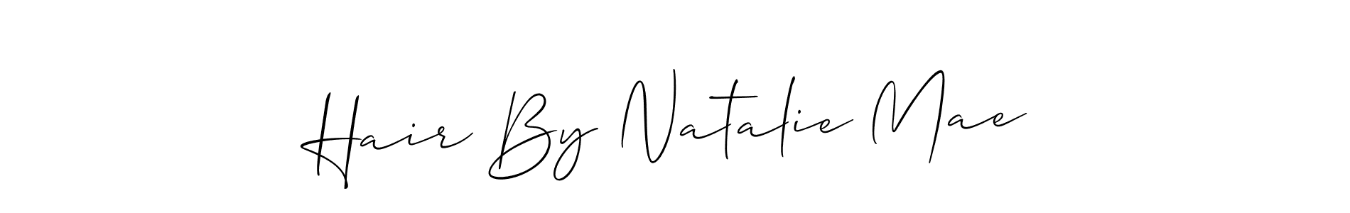 Allison_Script is a professional signature style that is perfect for those who want to add a touch of class to their signature. It is also a great choice for those who want to make their signature more unique. Get Hair By Natalie Mae name to fancy signature for free. Hair By Natalie Mae signature style 2 images and pictures png