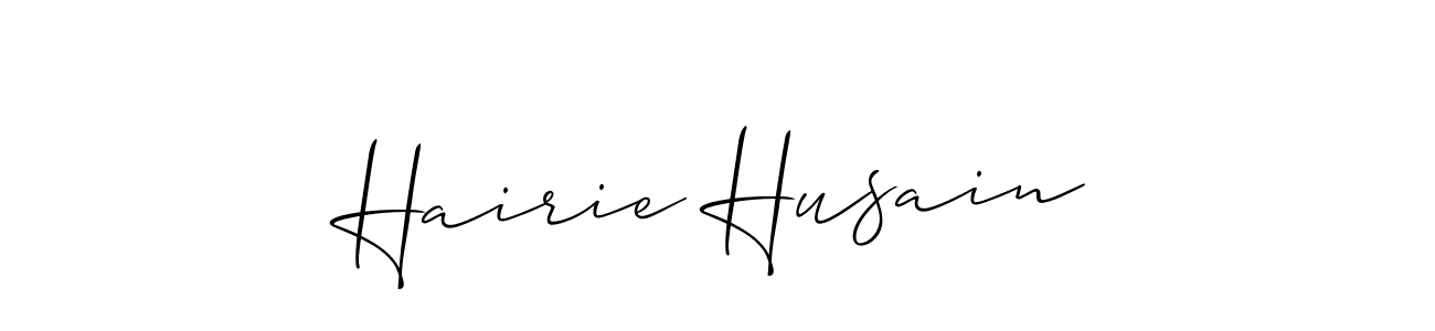 How to make Hairie Husain signature? Allison_Script is a professional autograph style. Create handwritten signature for Hairie Husain name. Hairie Husain signature style 2 images and pictures png