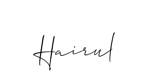 How to make Hairul name signature. Use Allison_Script style for creating short signs online. This is the latest handwritten sign. Hairul signature style 2 images and pictures png