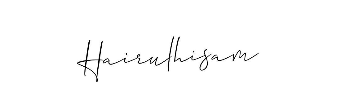 Similarly Allison_Script is the best handwritten signature design. Signature creator online .You can use it as an online autograph creator for name Hairulhisam. Hairulhisam signature style 2 images and pictures png