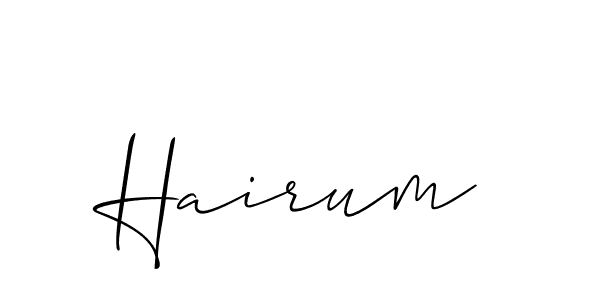 Make a short Hairum signature style. Manage your documents anywhere anytime using Allison_Script. Create and add eSignatures, submit forms, share and send files easily. Hairum signature style 2 images and pictures png