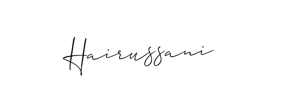 Also we have Hairussani name is the best signature style. Create professional handwritten signature collection using Allison_Script autograph style. Hairussani signature style 2 images and pictures png