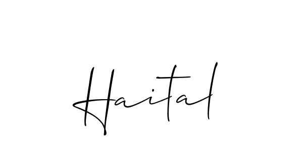 How to make Haital name signature. Use Allison_Script style for creating short signs online. This is the latest handwritten sign. Haital signature style 2 images and pictures png