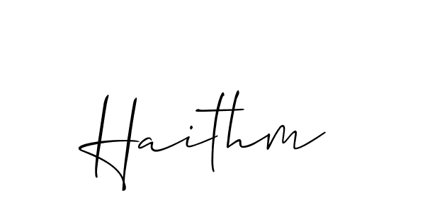 How to make Haithm name signature. Use Allison_Script style for creating short signs online. This is the latest handwritten sign. Haithm signature style 2 images and pictures png