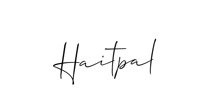 How to make Haitpal signature? Allison_Script is a professional autograph style. Create handwritten signature for Haitpal name. Haitpal signature style 2 images and pictures png