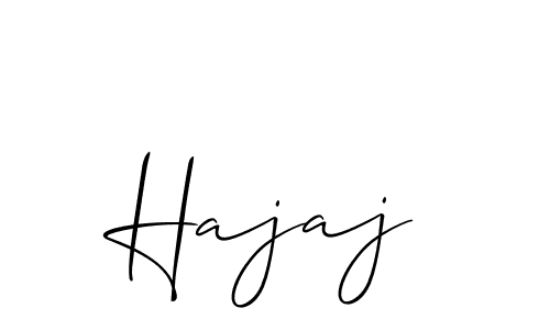 Make a beautiful signature design for name Hajaj. With this signature (Allison_Script) style, you can create a handwritten signature for free. Hajaj signature style 2 images and pictures png