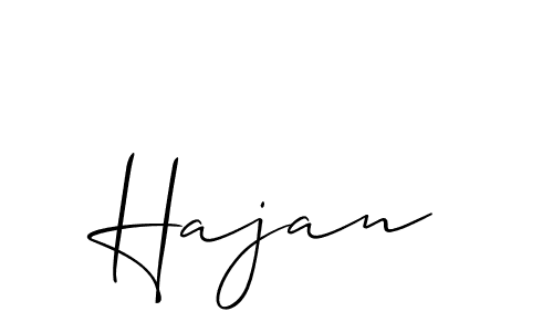 Also we have Hajan name is the best signature style. Create professional handwritten signature collection using Allison_Script autograph style. Hajan signature style 2 images and pictures png