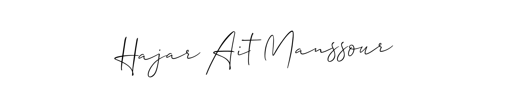 Check out images of Autograph of Hajar Ait Manssour name. Actor Hajar Ait Manssour Signature Style. Allison_Script is a professional sign style online. Hajar Ait Manssour signature style 2 images and pictures png